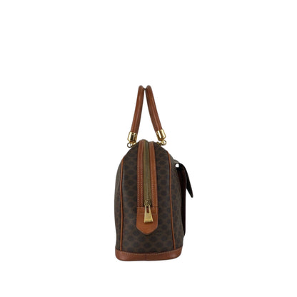 CELINE Macadam Blason Handbag Brown Vintage h544n5