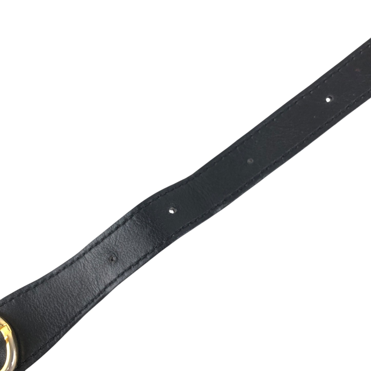 CELINE Gancini Drawstring Shoulder bag Black Vintage 4g3rt5