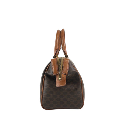 CELINE Macadam Two-way Small Boston bag Shoulder bag Brown Vintage 2dn4ih