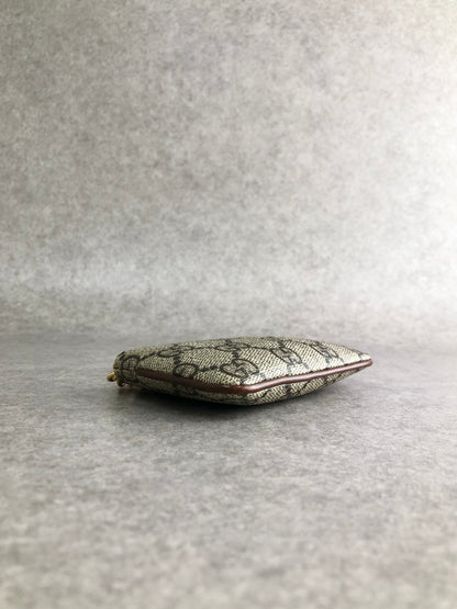 GUCCI GG Pattern Coin Purse Beige Vintage i52dbi