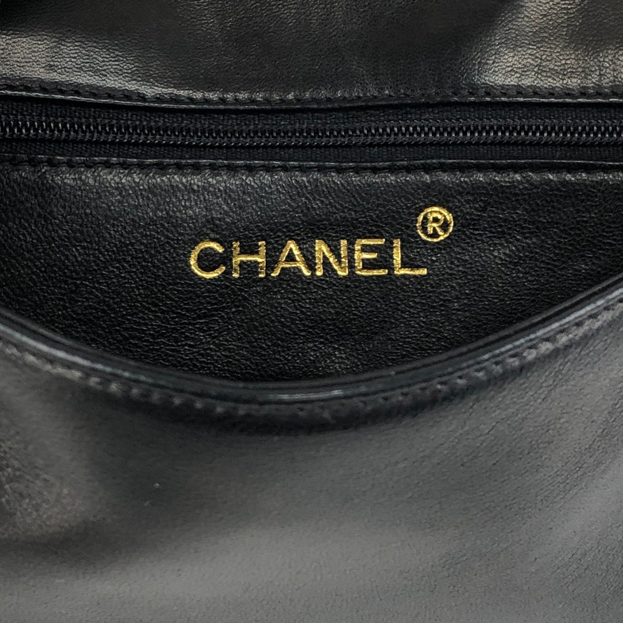 CHANEL Coco Mark Chain Shoulder bag Black Vintage p4crvh