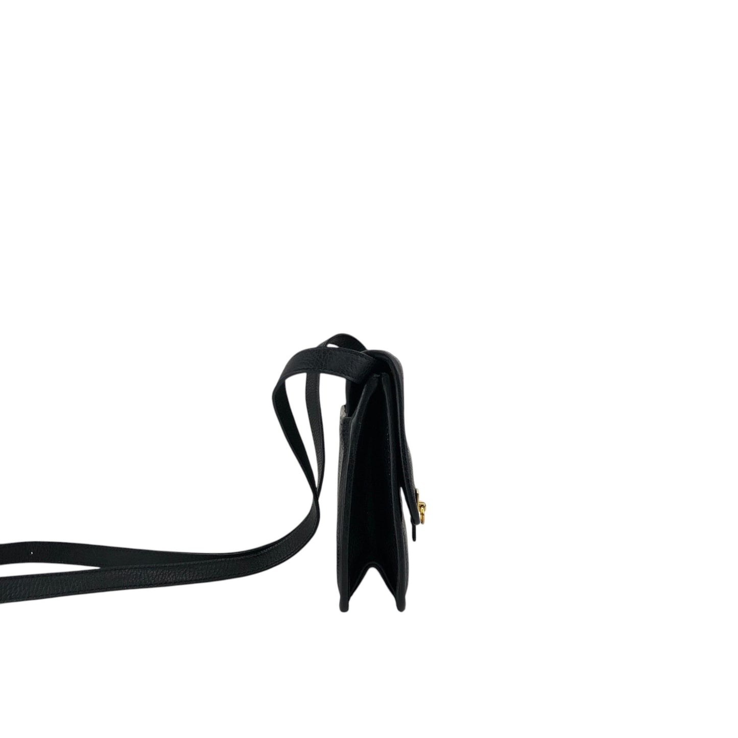 CELINE Gancini Shoulder bag Black Vintage 2tmayw