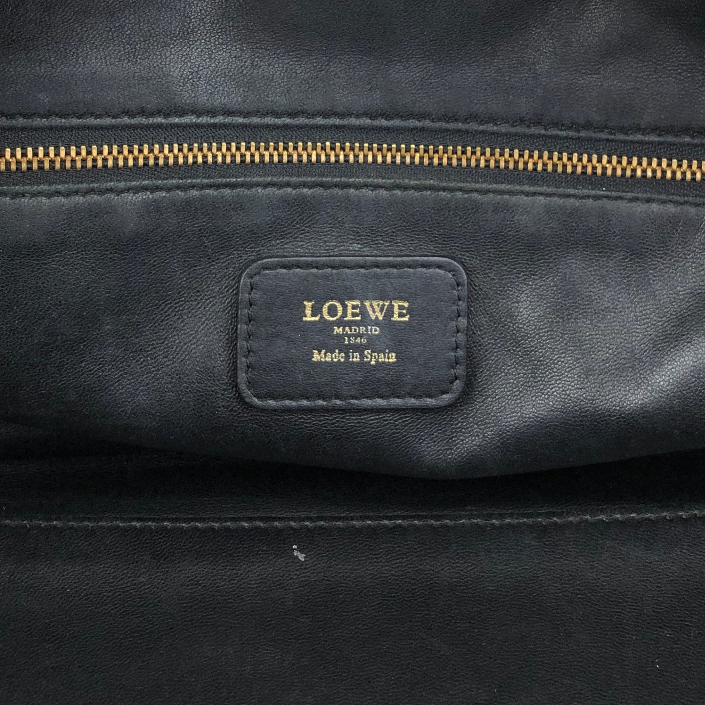 LOEWE Amazona28 Anagram Handbag Boston bag Black Vintage n43dbr
