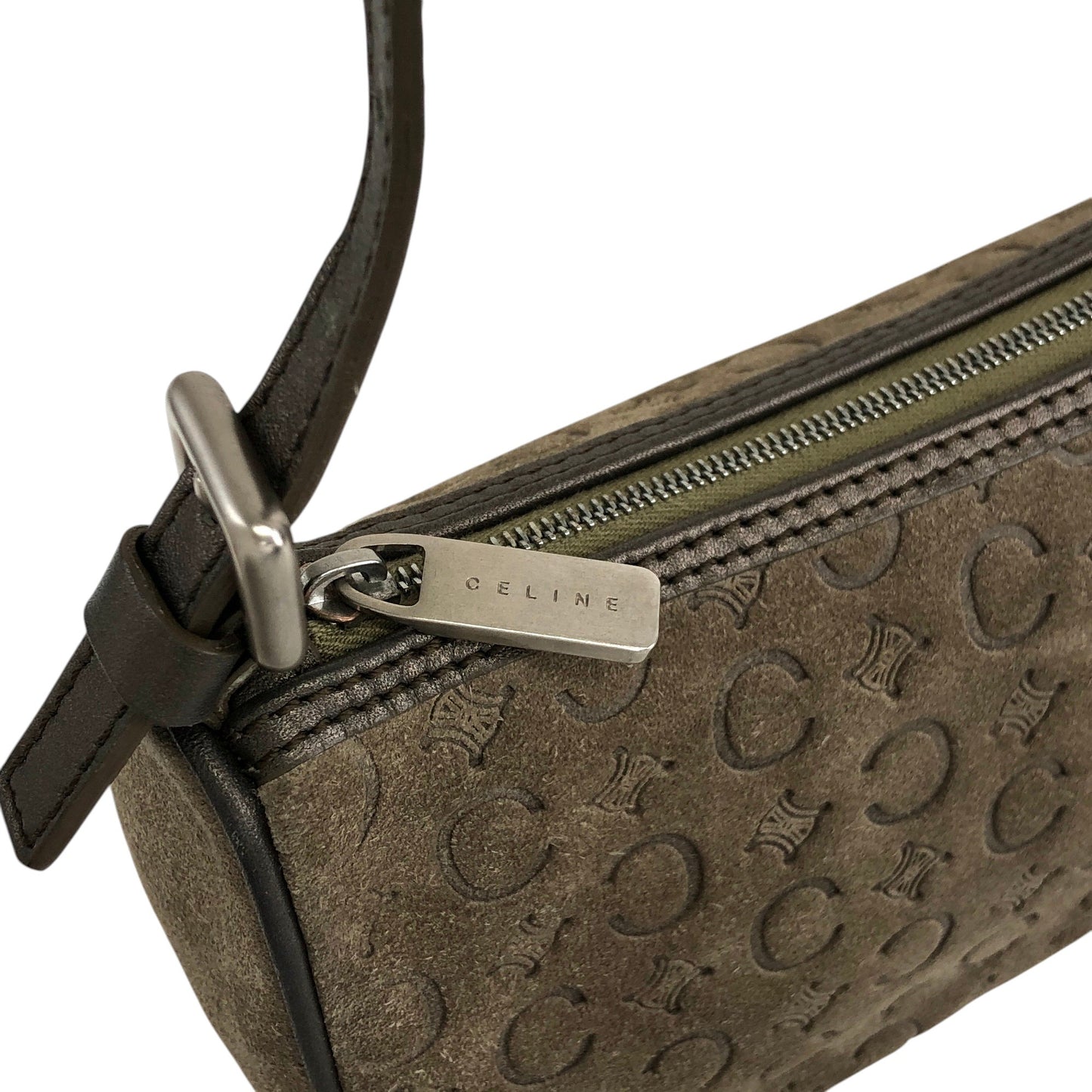 CELINE C Macadam Shoulder bag Light Brown Vintage ntvdgb