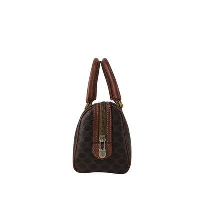 CELINE Macadam Two-way Small Boston bag Shoulder bag Brown Vintage 8fppkm