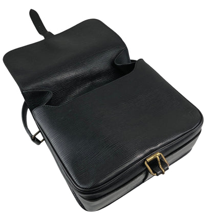 LOUIS VUITTON ルイヴィトン エピ  ショルダーバッグ ブラック LV レザー フロントバックル ipzw8h