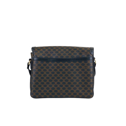 CELINE Macadam Front Buckle Shoulder bag Black Vintage n5nr8t