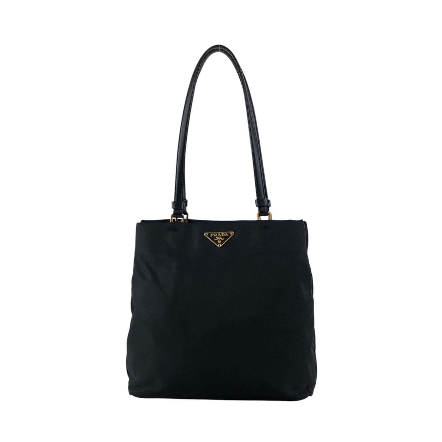 PRADA Tessuto Triangle Logo Totebag Black Vintage i7j56x