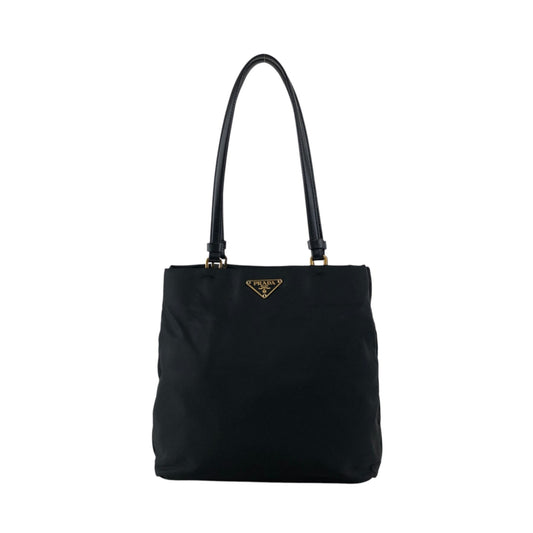 PRADA Tessuto Triangle Logo Totebag Black Vintage i7j56x