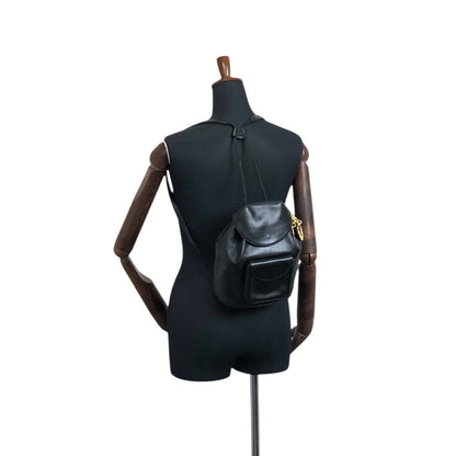 Christian Dior Logo Charm Backpack Black Vintage i7gek7