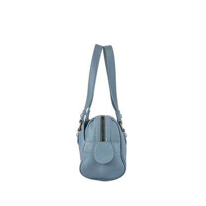 CELINE Blason Handbag Sky blue Vintage 5m2evd