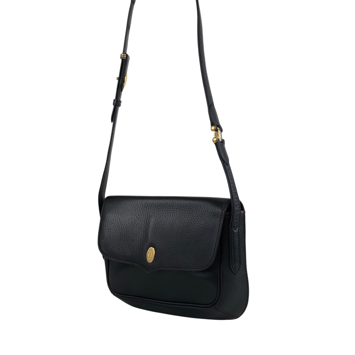Cartier Logo Shoulder bag Black Vintage hvng2e