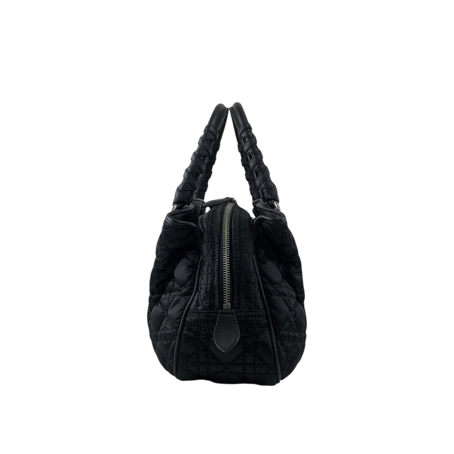 Christian Dior Cannage Charm Handbag Black Vintage sreacp