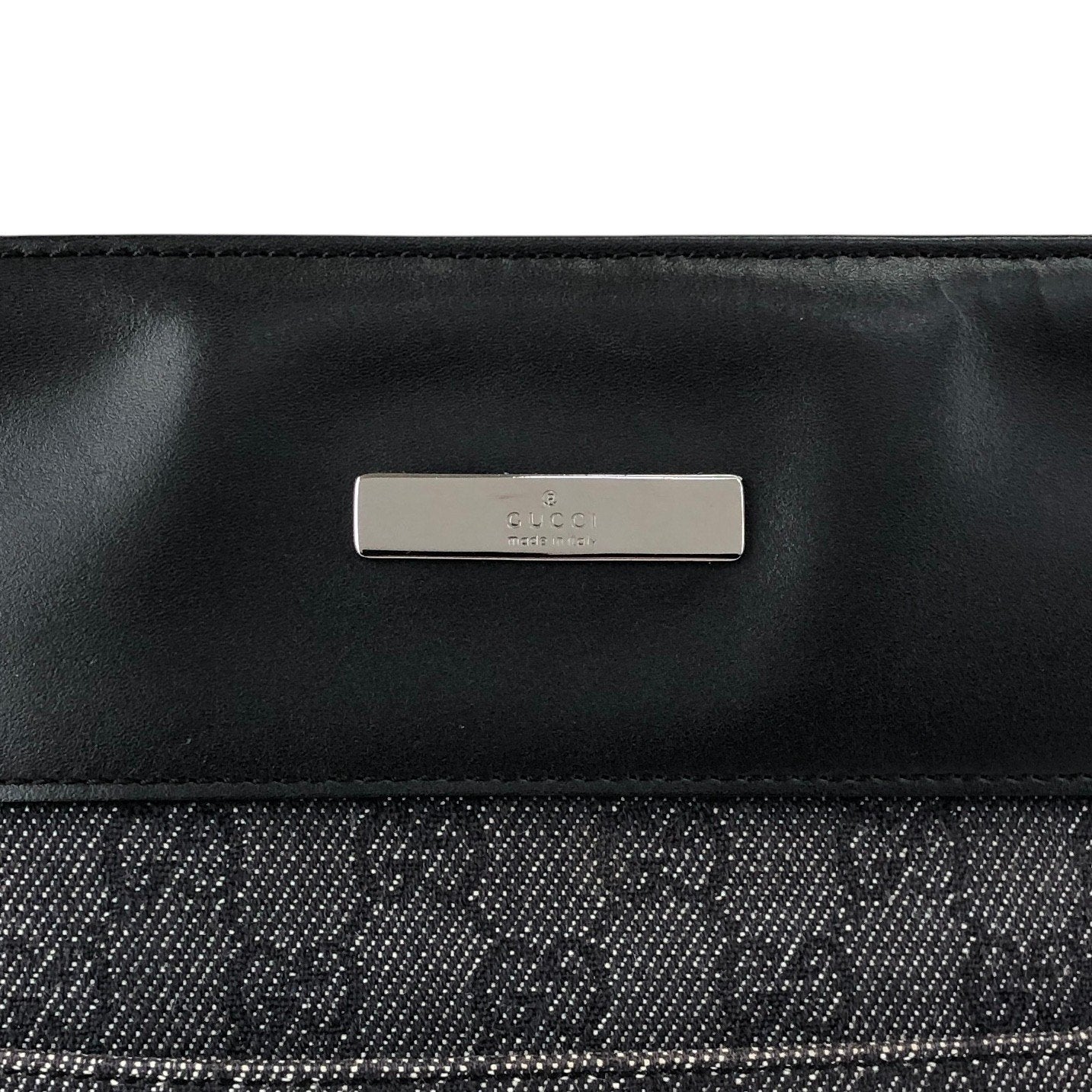 GUCCI GG Canvas Shoulder bag Black Vintage uzkpxi