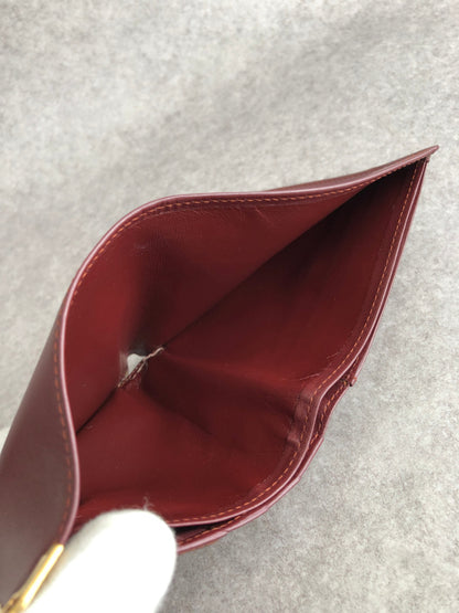 Cartier Logo Folded Wallet Bordeaux Vintage fs2inb