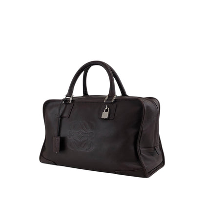 LOEWE Amazona35 Anagram Small Boston bag Handbag Brown Vintage t6ikyf