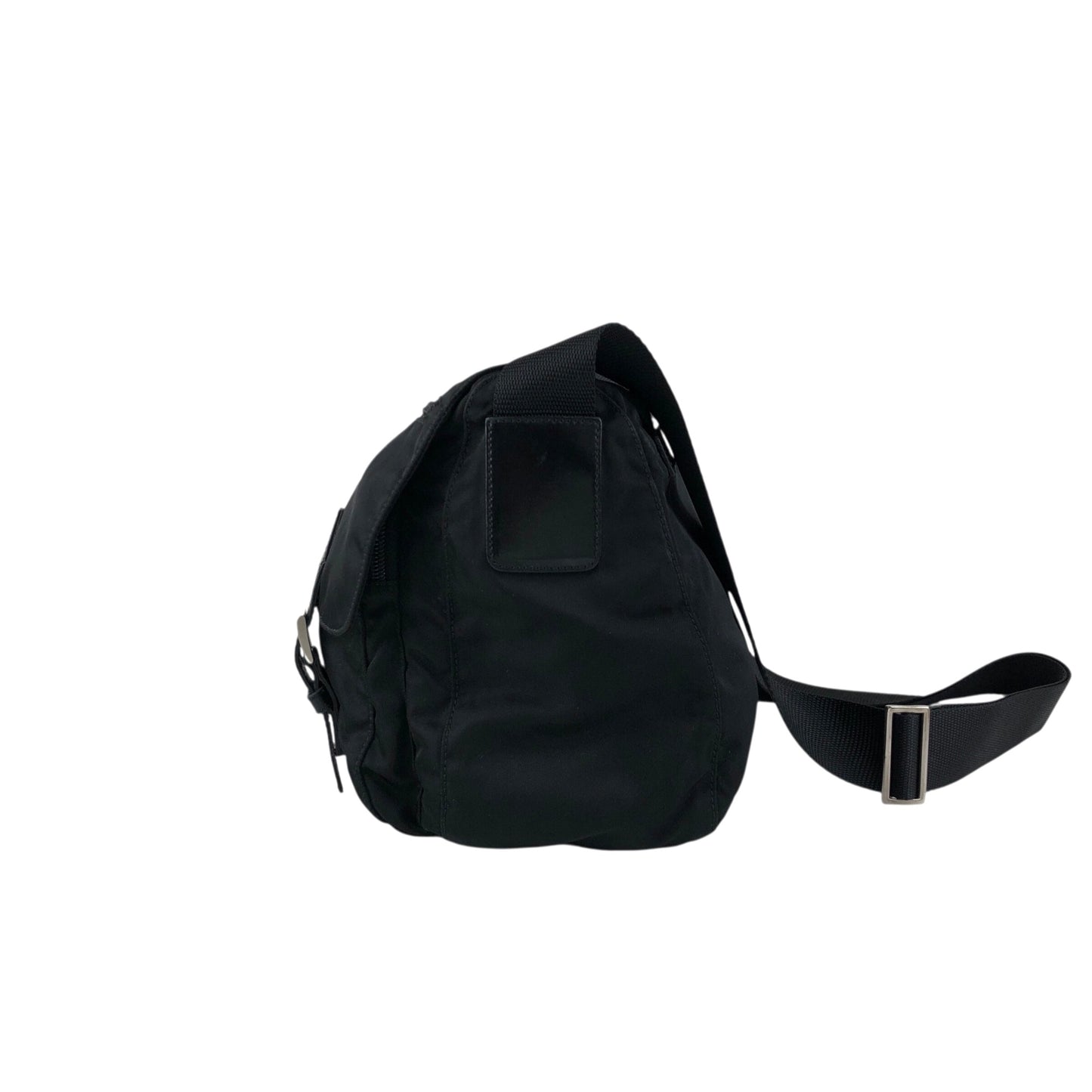 PRADA Tessuto Triangle Logo Shoulder bag Black Vintage wm6a24