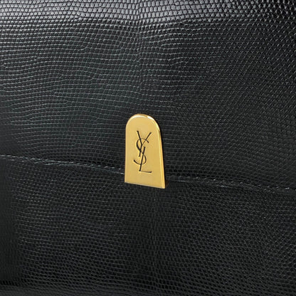 Yves Saint Laurent YSL Logo Handbag Shoulder bag Black Vintage 5nbvi3