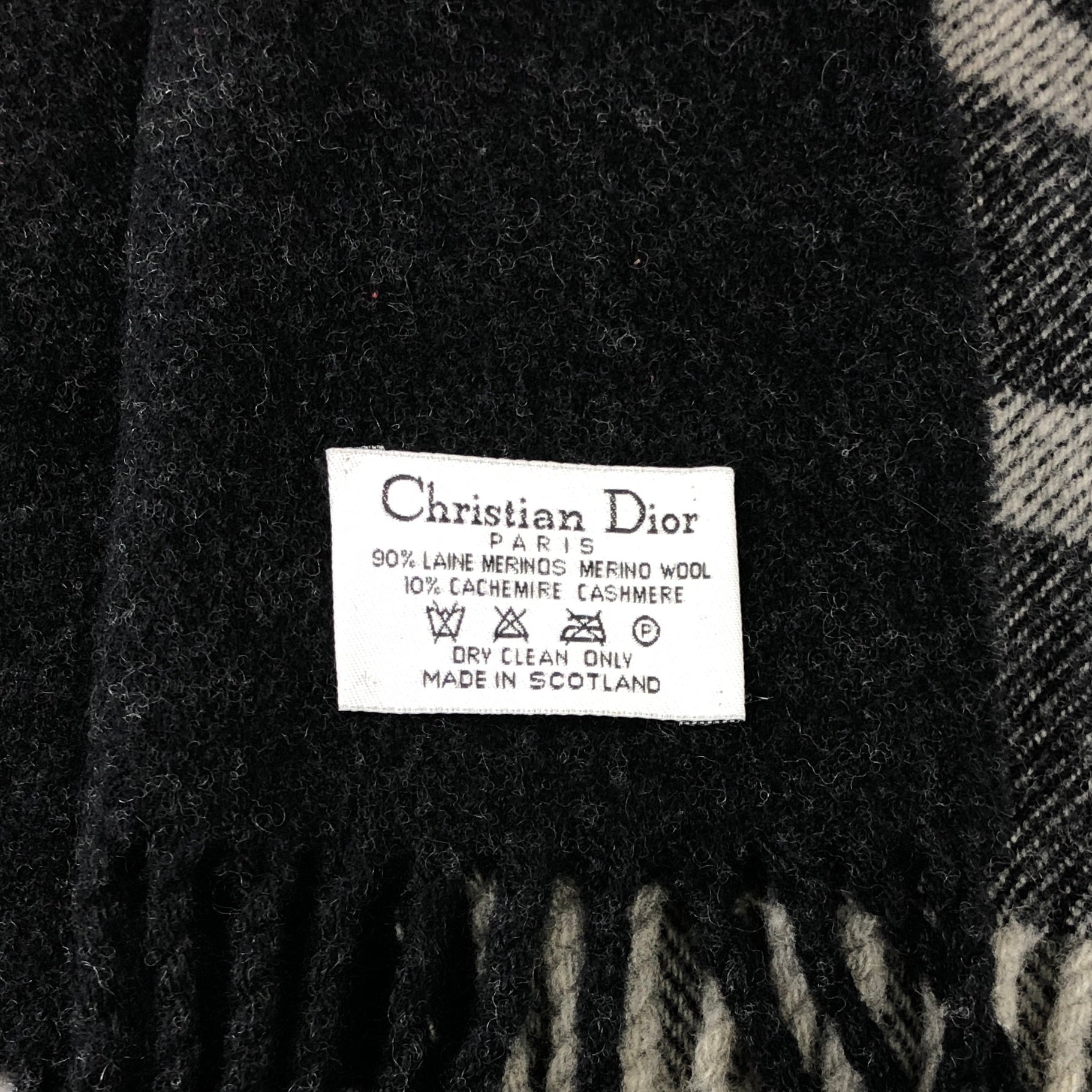 Christian Dior Logo Scarf Black Vintage 3xf4yd – VintageShop solo