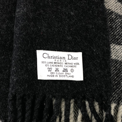 Christian Dior Logo Scarf Black Vintage 3xf4yd