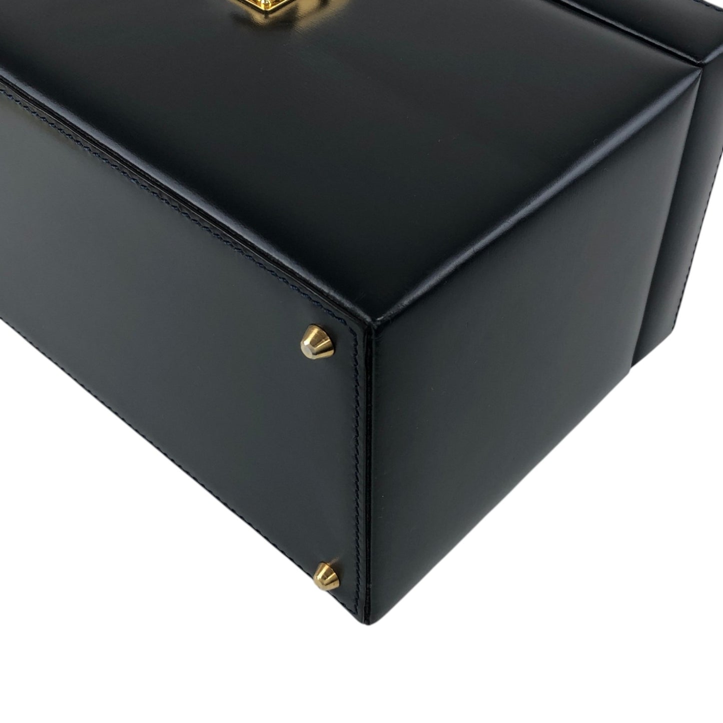 LOEWE Anagram Handbag Vanity bag Navy Vintage kwwgaf