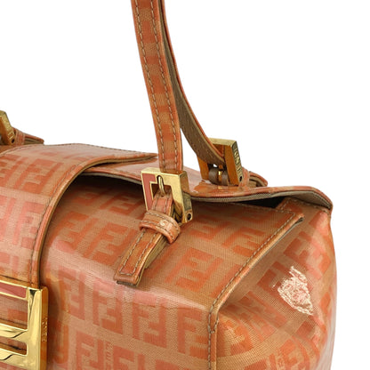FENDI Zucchino Handbag Orange Vintage snr2vs