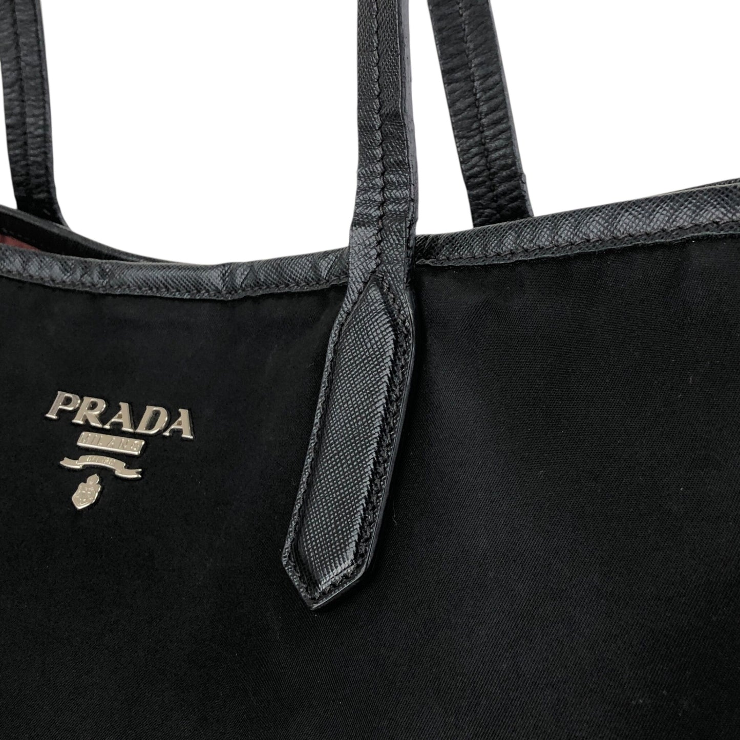 PRADA Logo Totebag Black Vintage tv4u47