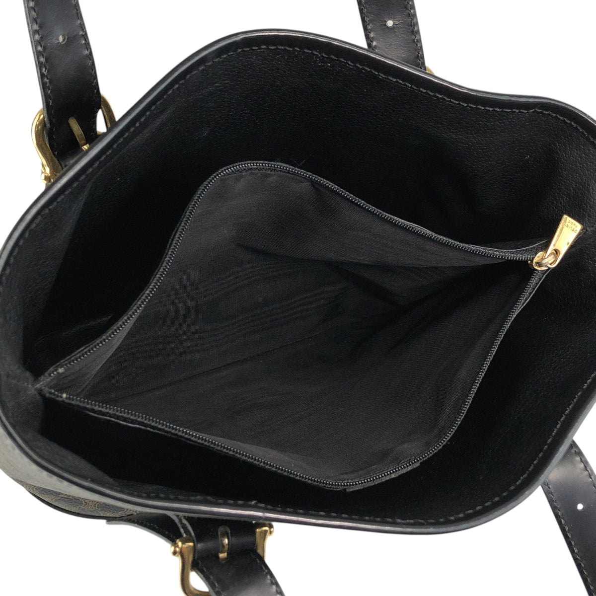 CELINE Macadam Handbag Totebag Black Vintage s5sjrk