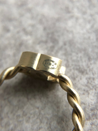 CHANEL Coco Mark Ring Gold Vintage 3gb3t5