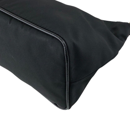 PRADA Logo Small Handbag Black Vintage 4kewfr