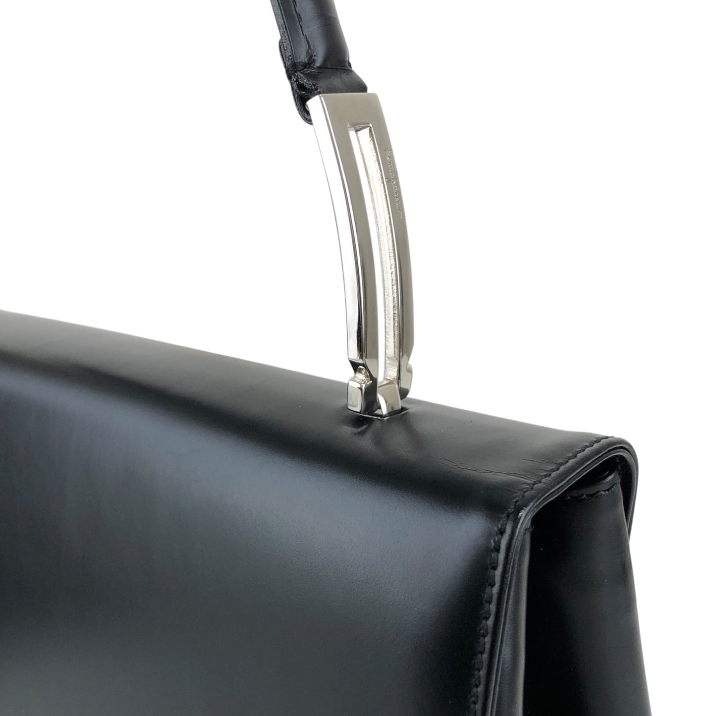 Salvatore Ferragamo Top Handle Handbag Black Vintage sca6k6
