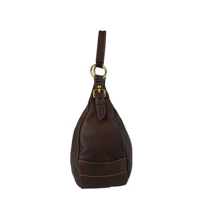 PRADA Logo Handbag Hobobag Brown Vintage c7p34v