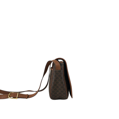 CELINE Macadam Blason Shoulder bag Brown Vintage hpe7an