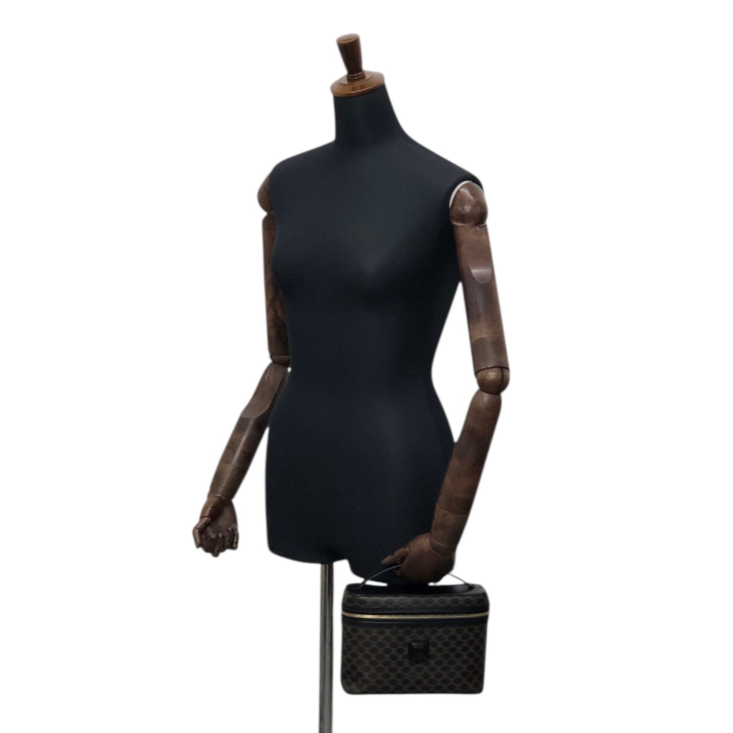 CELINE Macadam Blason Handbag Vanity bag Black Vintage x6aezr