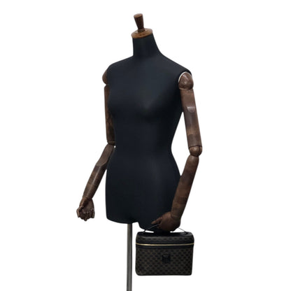 CELINE Macadam Blason Handbag Vanity bag Black Vintage x6aezr