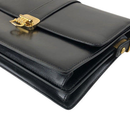 CELINE Horse Bit Shoulder bag Black Vintage 3kmi4e