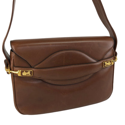CELINE Horse Carriage Shoulder bag Brown Vintage ggiycy