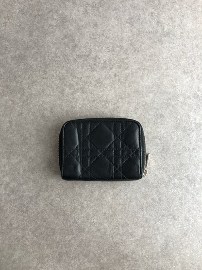 Christian Dior Cannage Coin Purse Black Vintage 6r5kjb