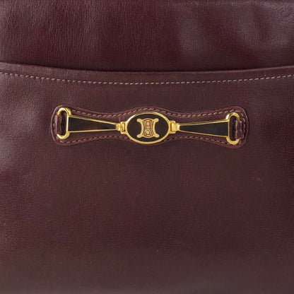 CELINE Triomphe Shoulder bag Bordeaux Vintage a62ugb