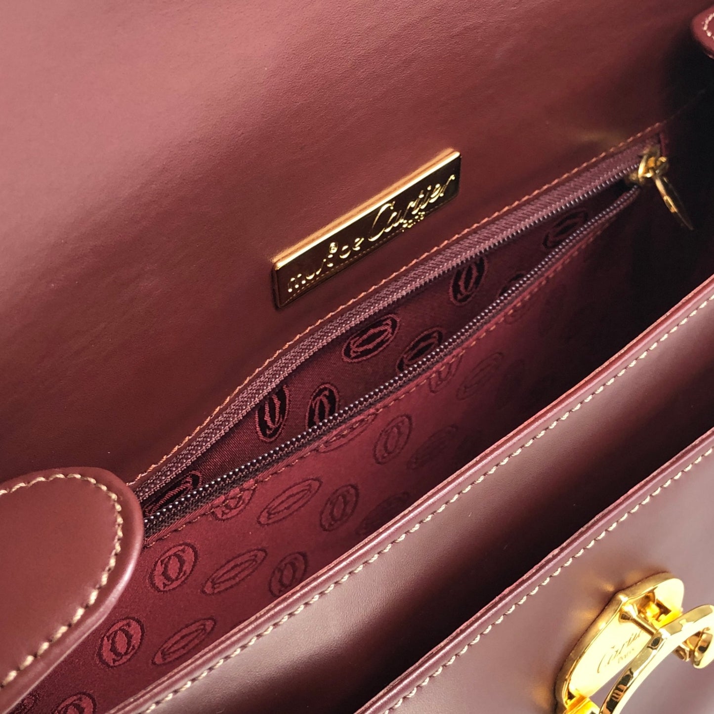 Cartier Shoulder bag Bordeaux Vintage whmhpm