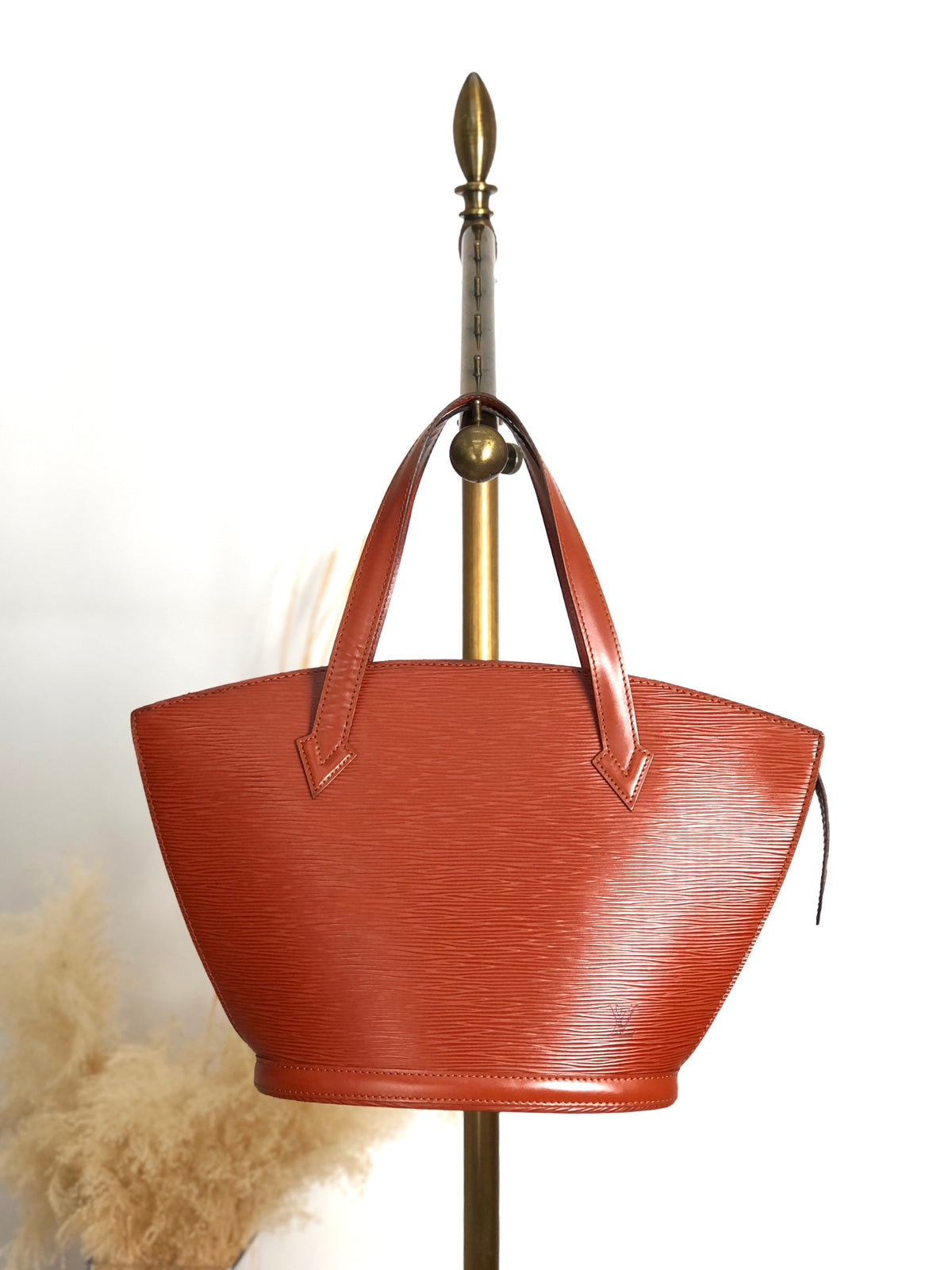 LOUIS VUITTON Epi Handbag Brown Vintage 3yuvfz