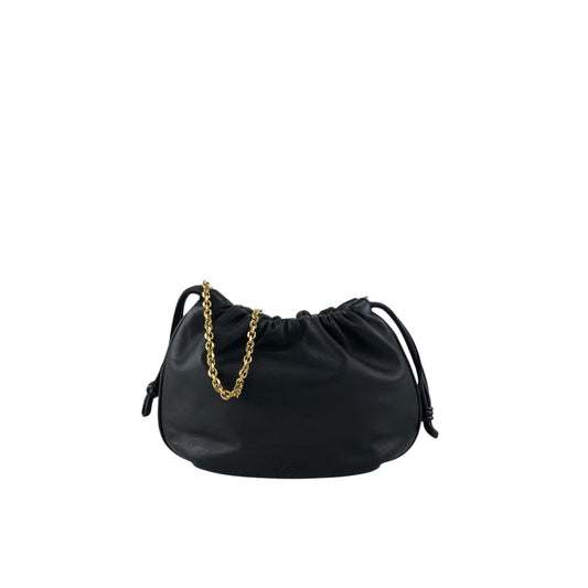 LOEWE Anagram Chain Shoulder bag Black Vintage nver62