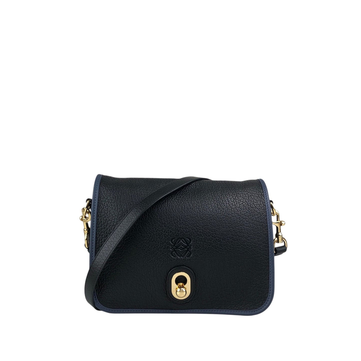LOEWE Anagram Shoulder bag Navy×Black Vintage r7bby7