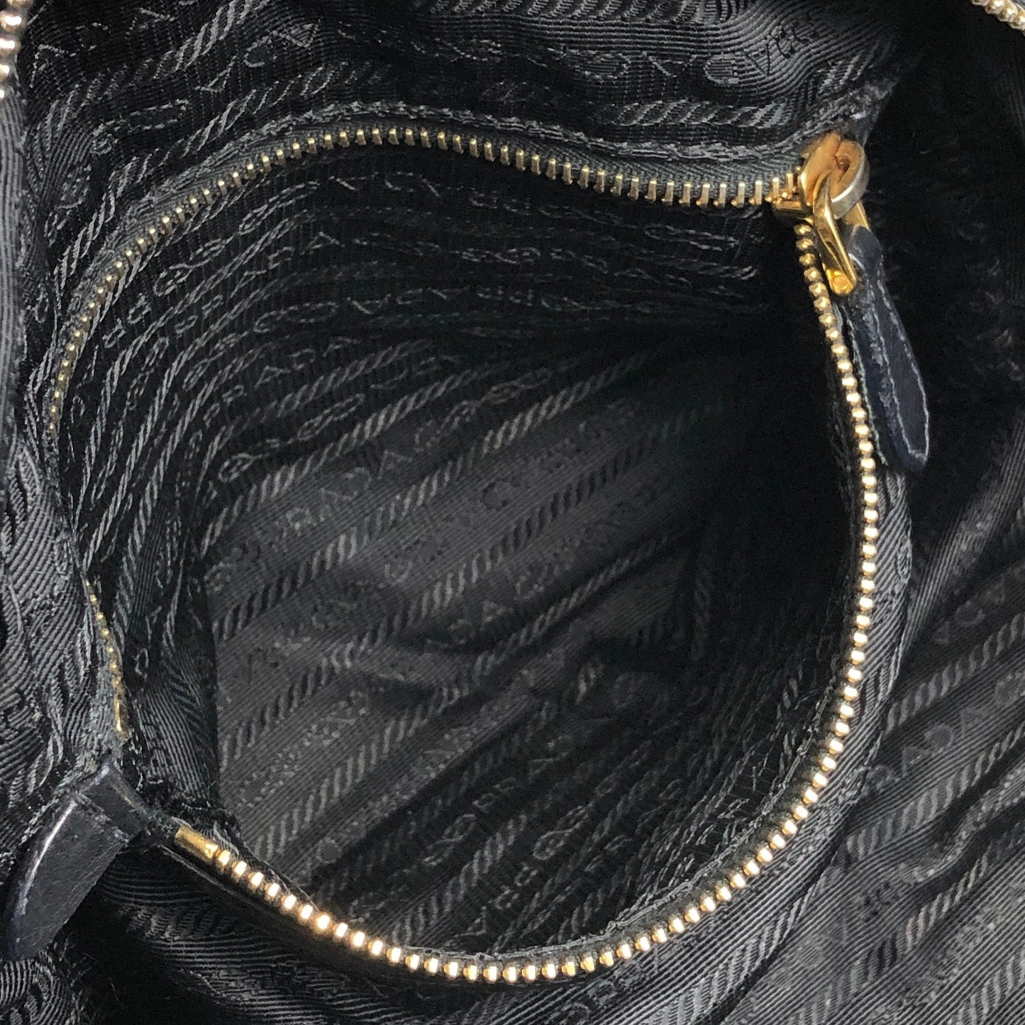 PRADA Logo Two-way Handbag Shoulder bag Black Vintage aw3e2f
