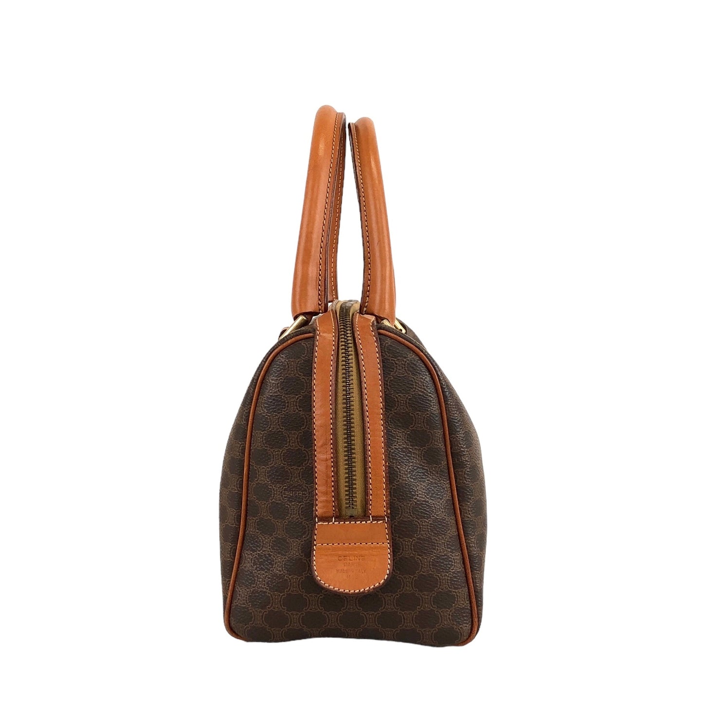 CELINE Macadam Blason Handbag Boston bag Brown Vintage 6pbcjb