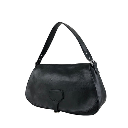 PRADA Logo Front Buckle Shoulder bag Hobobag Black Vintage m5w8bc