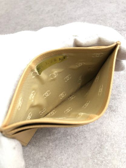 CHANEL Card holder Beige Vintage sap6sk