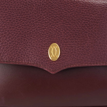 Cartier Flap Shoulder bag Bordeaux Vintage 63gc86