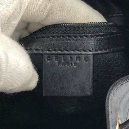 CELINE Macadam Blason Drawstring Shoulder bag Black Vintage ruunby