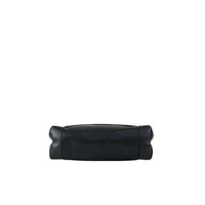 GUCCI Logo Embossed Shoulder bag Black Vintage awhzfg